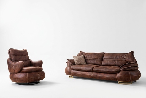 Luxus US Western Sofagarnitur Couch Loft Möbel 3+1 Sitzer Sofa Sessel 2-tlg. Neu