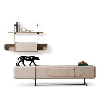 Luxus Wohnwand Sideboard Schrank Regal rtv Fernseher tv board Möbel 2tlg.