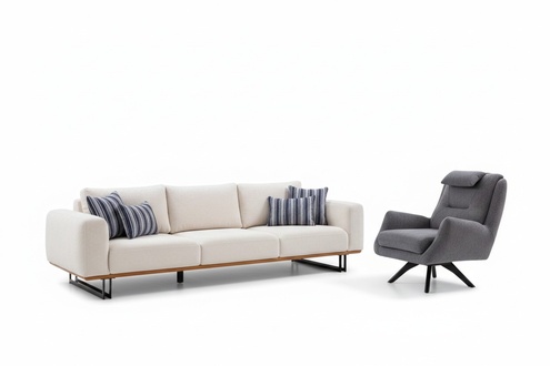 Luxus Wohnzimmer Set 2tlg. Design Sofagarnitur 4+1 Sitzer Couchen Möbel