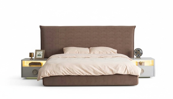 Luxusbett Designbett Bettenanlage Bettrahmen Schlafzimmer Bett Nachttisch 3tlg.