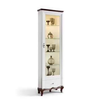 Massivholz Echtholz Handarbeit Klassische Vitrine Vitrinen Schrank Vitrinen MIWN