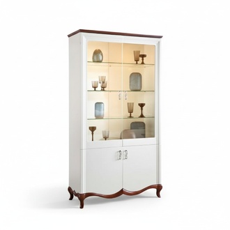 Massivholz Echtholz Handarbeit Klassische Vitrine Vitrinen Schrank Vitrinen MIW2
