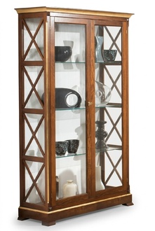 Massivholz Vitrinen Glas Schrank Echtholz Vitrine Wohnzimmer Möbel Anrichte