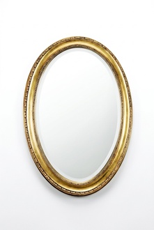 Medusa Oval Spiegel Bad Design Runder Wandspiegel Rund Barock Rokoko Holz Rahmen