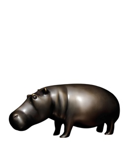 Messing Hippo Nilpferd Statue Heim Farbe Gold Figur neu Wohnzimmer