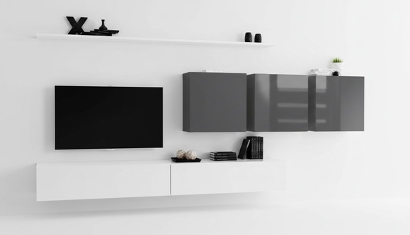Modern Designer Wohnwand Holzmöbel TV-Ständer Wandschrank Wohnzimmermöbel