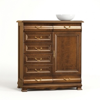 Modern Kommode Braun Kommoden Holz Design Möbel Sideboard Regal Hotel Neu