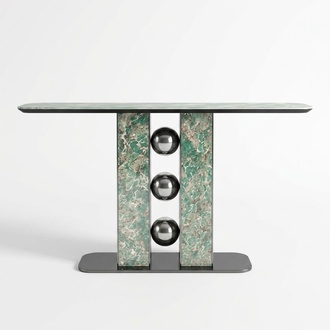 Modern Luxus Konsolentisch Designer Grau Holz Wohnzimmer Neu Möbel