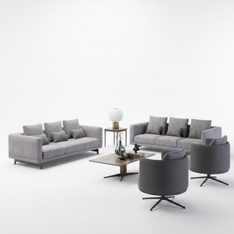 Modern Möbel Wohnzimmer Set 6tlg 2x Sofas Garnitur Luxus 2x Sessel Couchtisch