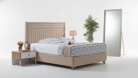 Modern Schlafzimmer Set Bett + 2x Nachttische Design Möbel 3 tlg. Neu
