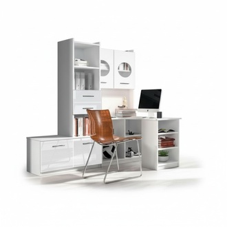 Modern Schreibtisch Holz Eckschreibtisch Jugend Kinderzimmer Weiß Möbel Design