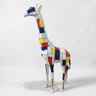 Modern Skulptur Giraffe Dekorative Figur aus Kunststoff Statuen Statue