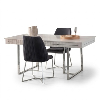 Moderne Esszimmertisch Esstisch Tisch Esszimmer Ausziehbar Holz Weiß