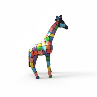 Moderne Figur Giraffe Kunststoff Skulptur Dekoration 50cm Deko Figuren