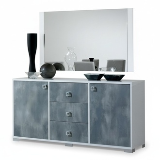 Moderne Kommoden 2tlg. Set Stil Modern Kommode + Spiegel Italienische