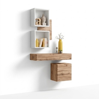 Moderne Komplette Einrichtung 4tlg Diele Wandregale Wandschrank Neu