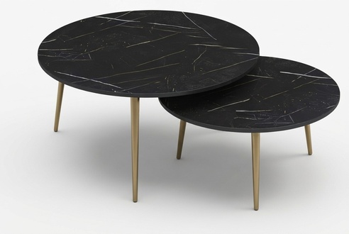 Moderne schwarze Holz-Beistelltische im eleganten Design