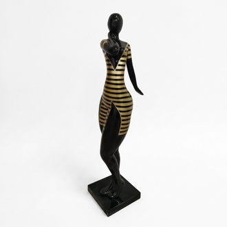 Moderne Skulptur Dekoration Figur Statuen Deko Statue black Frauen 102 cm