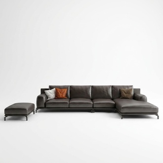 Moderne Sofa Eckgarnitur L Form Polster Sitz Ecke Couch + Hocker