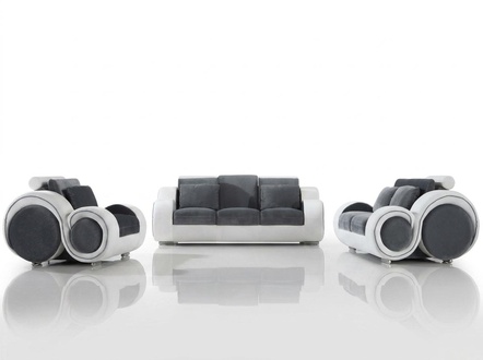 Moderne Sofagarnitur 3+2+1 Sitzer Set Design Sofas Polster Couchen Textil