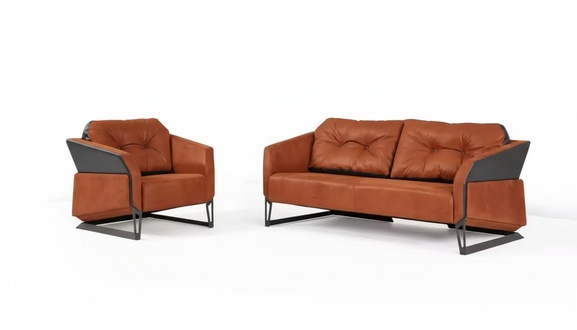 Moderne Sofagarnitur Arbeitszimmermöbel Dreisitzer Büro Sessel Textil 3+1