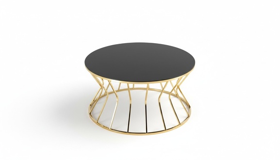 Moderne Sofatisch Couchtisch Kaffeetisch Beistelltisch Gold Tisch Glas