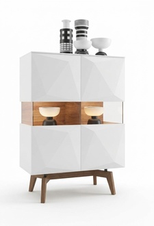 Moderne Weißes Anrichte Luxus Designer Wohnzimmer Holz Möbel