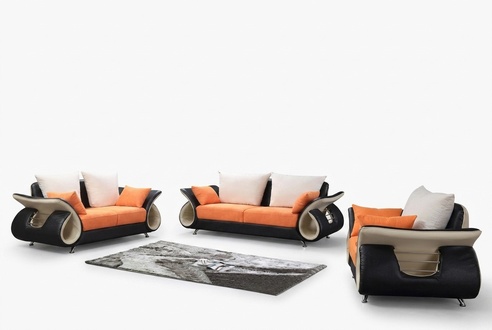 Moderne Wohnzimmer Couch Polster Sitz Komplett Garnitur Sofa Couchen