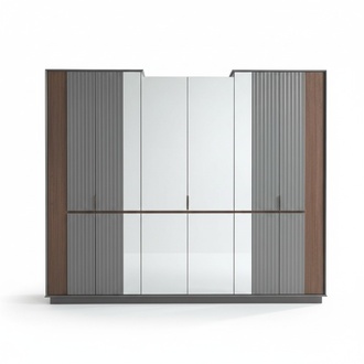 Moderner Glasschrank Luxus Kleiderschränke Schlafzimmer Holz Möbel Neu