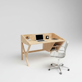 Moderner Hellbrauner Bürotisch Schicke Schreibtische Luxus Holz Tische
