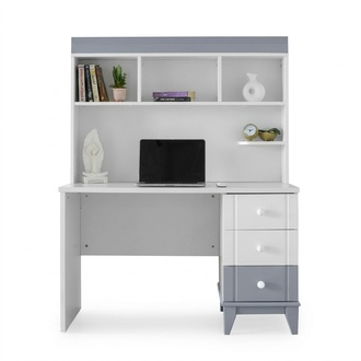 Moderner Schreibtisch mit Regal und Schubladen Funktionales Design für Büro
