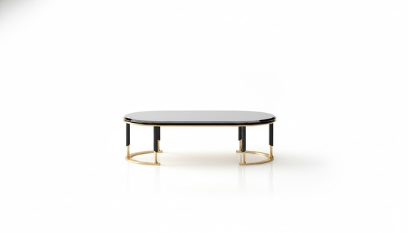 Moderner schwarzer Glastisch in elegantem Design