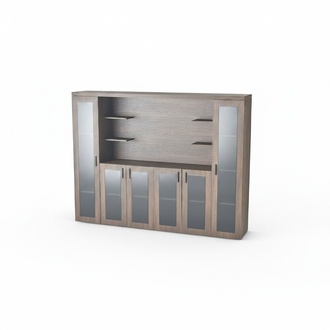 Modernes Braun-Schwarzes Bücherregal Luxuriöe Stau-Arbeitszimmer Möbel