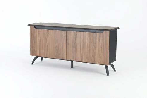 Modernes Braunes Arbeitszimmer Sideboard Luxuriöse Büro Holz Möbel Neu