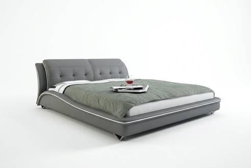 Modernes Design Bett XXL Betten Luxus Stil Doppel Hotel Leder