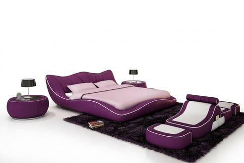 Modernes Design Bett XXL Betten Luxus Stil Doppel Hotel Leder