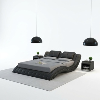 Modernes Designer Wasserbett + USB Anschluss Komplett Set Wasser Betten 180x200