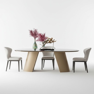 Modernes Esszimmer-Set mit Esstisch und 6 bequemen Stühlen
