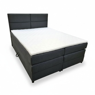 Modernes Polsterbett Bett Betten Ehebett Bettgestell Doppelbett 140x200 Schwarz