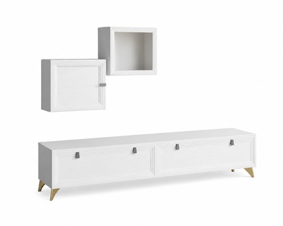Modernes Wohnzimmerset 2x Wandregale und Sideboard 3tlg