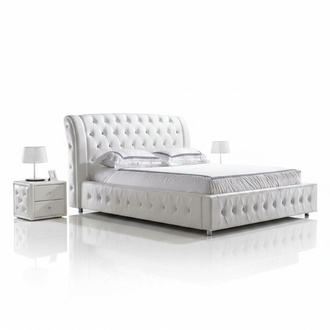 Modernes XXL Hotel Design Bett Betten Luxus Doppel Leder Chesterfield