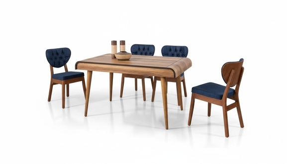Möbel Esszimmer Set Garnitur Sitz Essgruppe Esstisch Polster 5tlg.