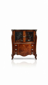 Luxuriös Möbel Holz Glas Stil Barock Schrank Kommode Schränke Designer