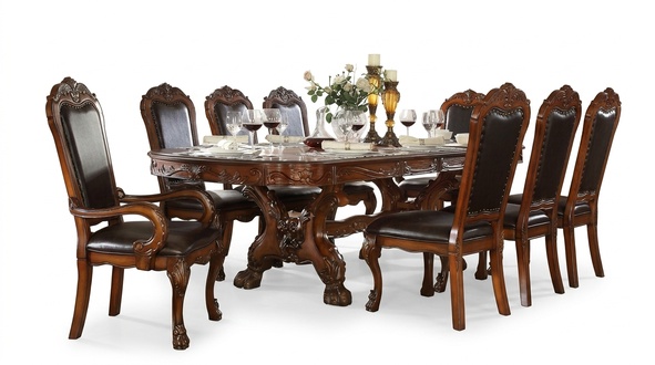 Möbel Tisch 6x Stühle Sets Esszimmer Garnitur Holz Komplett Barock Rokoko