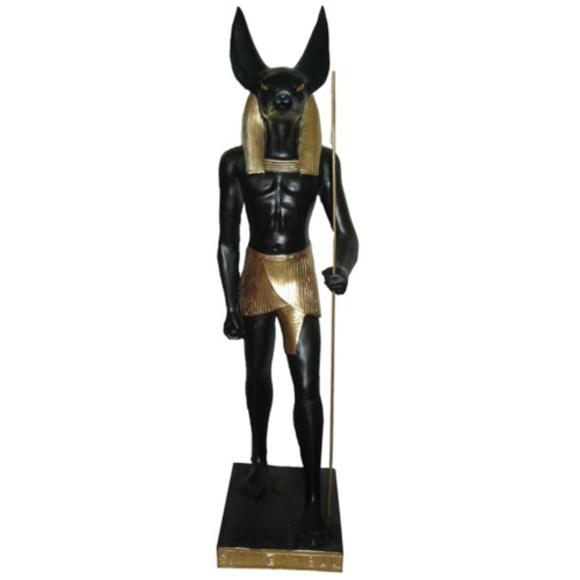 Ägyptische Figur Schakal Anubis aus Kunststoff, Groß god of death