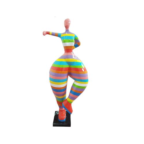 Abstrakte Skulpturen Figur Statue Bunt bemalte Statuen 132cm XXL Statue
