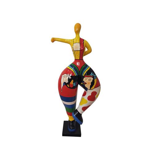 Abstrakte Figur Statue Bunt bemalte Statuen Skulpturen 132cm XXL Statue