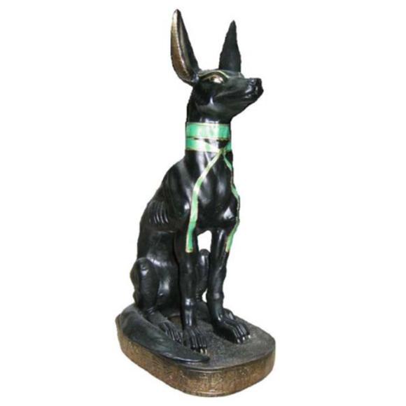 Ägyptische Figur Schakal Anubis aus Kunststoff, Groß god of death