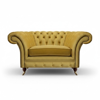 Neu Luxus Sessel Gelb Sitz Einrichtung Chesterfield Wohnzimmer Textil