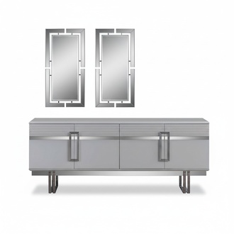 Neuheit Esszimmer Set Besteht aus 3tlg. Modern Anrichte und 2x Spiegel